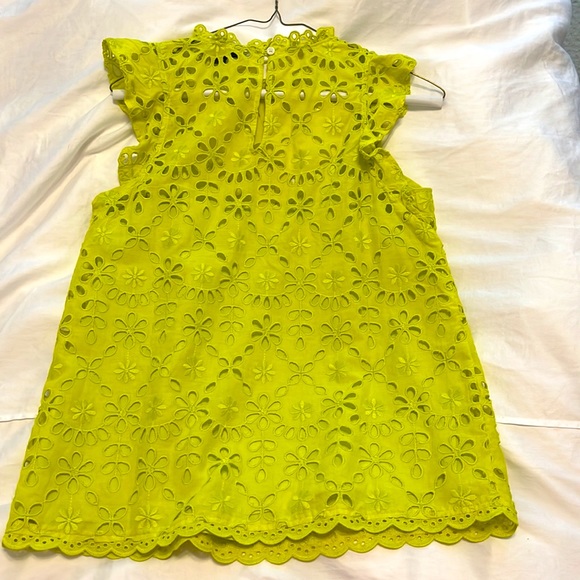 J. Crew eyelet top with flutter sleeves and matching cami underneath. - Picture 5 of 8